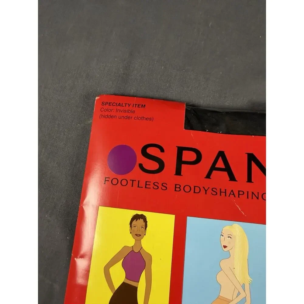 NEW LOT OF 2 Spanx/Super Spanx Footless Bodyshaping Pantyhose Nude Blk Size E